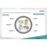 Digitus Professional Cat.7a S/FTP Verlegekabel simplex, B2ca gelb, 1.000 Meter Trommel