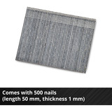 EINHELL Professional Akku-Nagler FIXETTO 18/50 N - Solo, 18Volt rot/schwarz, ohne Akku und Ladegerät