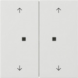 Gira Wippe zweifach mit Pfeilsymbolen und Kontrollfenster Flächenschalter weiß, Retail