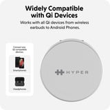 Hyper HyperJuice Qi2 2-in-1 Magnetischer Ladeständer, Ladestation weiß/silber