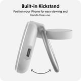 Hyper HyperJuice Qi2 2-in-1 Magnetischer Ladeständer, Ladestation weiß/silber