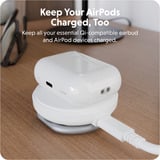 Hyper HyperJuice Qi2 2-in-1 Magnetischer Ladeständer, Ladestation weiß/silber