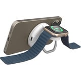 Hyper HyperJuice Qi2 2-in-1 Magnetischer Ladeständer, Ladestation weiß/silber