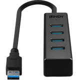 Lindy 4 Port USB 3.0 Hub, USB-Hub 