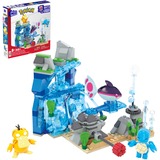 Mattel MEGA Pokémon Wasserabenteuer, Konstruktionsspielzeug mit 3 Actionfiguren, 319 Teile