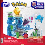 Mattel MEGA Pokémon Wasserabenteuer, Konstruktionsspielzeug mit 3 Actionfiguren, 319 Teile