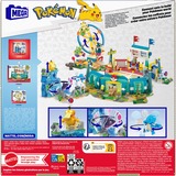 Mattel MEGA Pokémon Wasserabenteuer, Konstruktionsspielzeug mit 3 Actionfiguren, 319 Teile