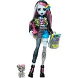 Mattel Monster High Frankie Stein, Puppe mit Frankies Haustier Watzie und Zubehörteilen
