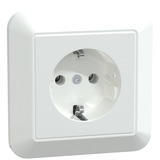 Merten Schutzkontakt-Steckdose mit voller Abdeckplatte, Unterputz, 16 Ampere, 250 Volt weiß (glänzend), Retail