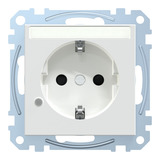 Merten Schutzkontaktsteckdose mit erhöhtem Berührungsschutz weiß (glänzend), Retail