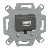 Merten USB Anschlussdosen Einsatz 1 fach, Befestigung/Montage grau, Retail