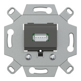 Merten USB Anschlussdosen Einsatz 1 fach, Befestigung/Montage grau, Retail