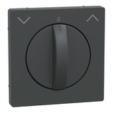 Merten Zentralplatte Rolltast-Rastschalter Einsatz Thermoplast lackiert matt anthrazit, Retail