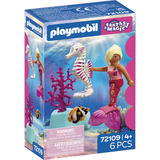 PLAYMOBIL 72109 Fantasy & Magic Meerjungfrau mit Seepferdchen, Konstruktionsspielzeug 