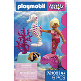 PLAYMOBIL 72109 Fantasy & Magic Meerjungfrau mit Seepferdchen, Konstruktionsspielzeug 