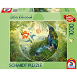 Schmidt Spiele Silvia Christoph: Yin & Yang Im Wald der Kolibris, Puzzle 1000 Teile