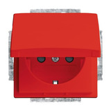 0 Schutzkontaktsteckdose Einsatz 20 Euro-Stecker EUKB-917 rot, Retail