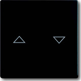 Busch-Jaeger Wippe für Jalousieschalter und Taster zweiteilig matt schwarz, Retail