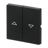 Busch-Jaeger Wippe für Jalousieschalter und Taster zweiteilig matt schwarz, Retail