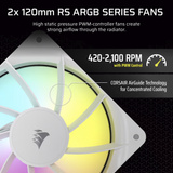 Corsair NAUTILUS 240 RS ARGB Generalüberholt, Wasserkühlung weiß