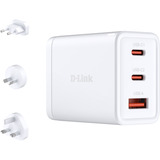 D-Link 65W GaN Ladegerät DCP-651, PD 3.0, QC 3.0 weiß, 1x USB-A, 2x USB-C