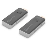 Digitus Click & Present Mini - Wireless DS-55319, HDMI Verlängerung schwarz/silber, Sendeeinheit + Empfängereinheit