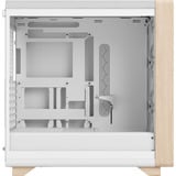 Fractal Design Summit Chalk White TG Clear Tint, Tower-Gehäuse weiß/holz