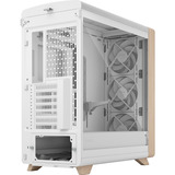 Fractal Design Summit Chalk White TG Clear Tint, Tower-Gehäuse weiß/holz