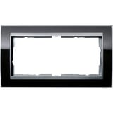 Gira Abdeckrahmen 2-fach ohne Montagerahmen, Abdeckung schwarz, Retail