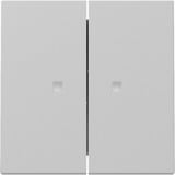 Gira Wippe zweifach mit Kontrollfenster grau, Retail