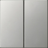 Gira Wippe zweifach unbedruckt System fünfzig fünf edelstahl, Retail