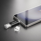 Intenso Twist Line 128 GB, USB-Stick anthrazit/transparent, USB-A 3.2 Gen 1, USB-C 3.2 Gen 1
