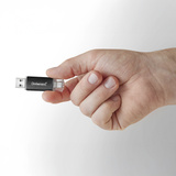 Intenso Twist Line 128 GB, USB-Stick anthrazit/transparent, USB-A 3.2 Gen 1, USB-C 3.2 Gen 1