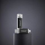 Intenso Twist Line 128 GB, USB-Stick anthrazit/transparent, USB-A 3.2 Gen 1, USB-C 3.2 Gen 1
