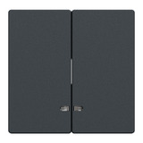 Merten Doppelwippe für Serien- und Doppeltaster-Einsatz, 2-fach, Material Thermoplast edelmatt anthrazit, Retail