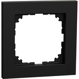 Merten Rahmen einfach matt lackiert aus Thermoplast für Unterputzmontage, Schutzart IP20 schwarz (matt), Retail