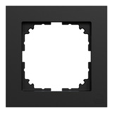 Merten Rahmen einfach matt lackiert aus Thermoplast für Unterputzmontage, Schutzart IP20 schwarz (matt), Retail