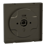 Merten Zentralplatte mit Rollladen-Tast-Rastschalter-Einsatz aus Metall bronze, Retail