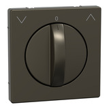 Merten Zentralplatte mit Rollladen-Tast-Rastschalter-Einsatz aus Metall bronze, Retail