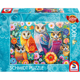 Schmidt Spiele Eulen und Blumen, Puzzle 1000 Teile