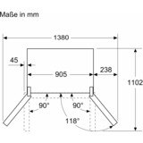 Siemens KF96NAXEA iQ300, French Door edelstahl (dunkel), Home Connect