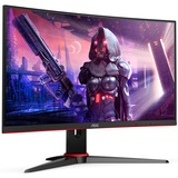 AOC C24G2AE/BK, Gaming-Monitor 60 cm (24 Zoll), schwarz/rot, FullHD, VA, AMD Free-Sync, 165Hz Panel