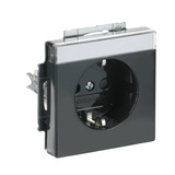 Busch-Jaeger Schutzkontaktsteckdose Einsatz 20 EUCNB-885 schwarz (matt), Retail