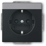 Busch-Jaeger Schutzkontaktsteckdose Einsatz 20 EUCNB-885 schwarz (matt), Retail