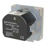 Busch-Jaeger Schutzkontaktsteckdose mit USB-A und USB-C Anschluss edelstahl, Retail