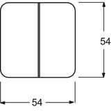 Busch-Jaeger Wippe zweiteilige Ausführung weiß, Retail