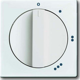 Busch-Jaeger Zentralscheibe Drehschalter für 3 Stufen Drehschalter, Abdeckung weiß (glänzend), Retail