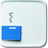 Busch-Jaeger Zentralscheibe als Abdeckung für Ruftaster für Arztruf, Rahmen weiß, Retail