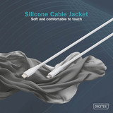 Digitus USB 2.0 Silikon-Kabel USB-C > Lightning, MFI zertifiziert weiß, 1 Meter, PD 2.0, Laden mit bis zu 60 Watt