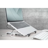 Digitus Variabler Laptopständer weiß, USB-A, USB-C